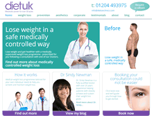 Tablet Screenshot of dietukclinics.com